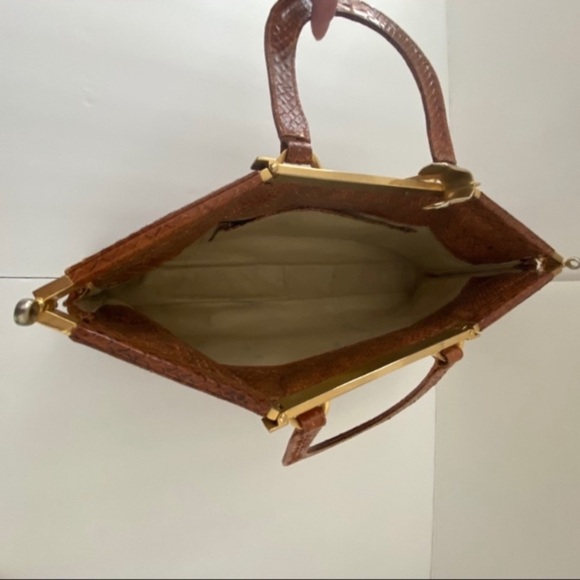 Vintage Snake Skin Purse Satchel Bag - Picture 12 of 14